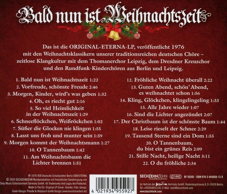 Produktbild: Bald nun ist Weihnachtszeit