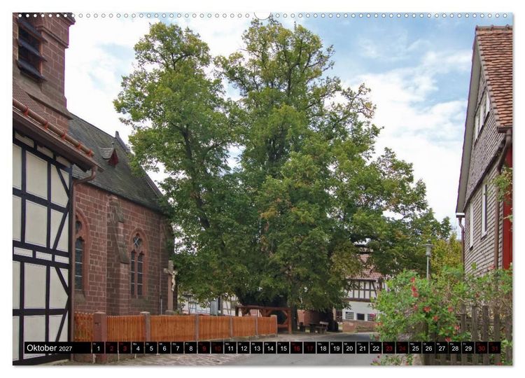 Produktbild: Dorflinden (hochwertiger Premium Wandkalender 2027 DIN A2 quer), Kunstdruck in Hochglanz