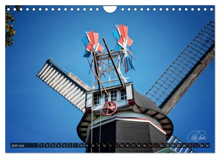 Produktbild: Friesland - Die Friesische M&uuml;hlenstra&szlig;e (Wandkalender 2026 DIN A4 quer), CALVENDO Monatskalender