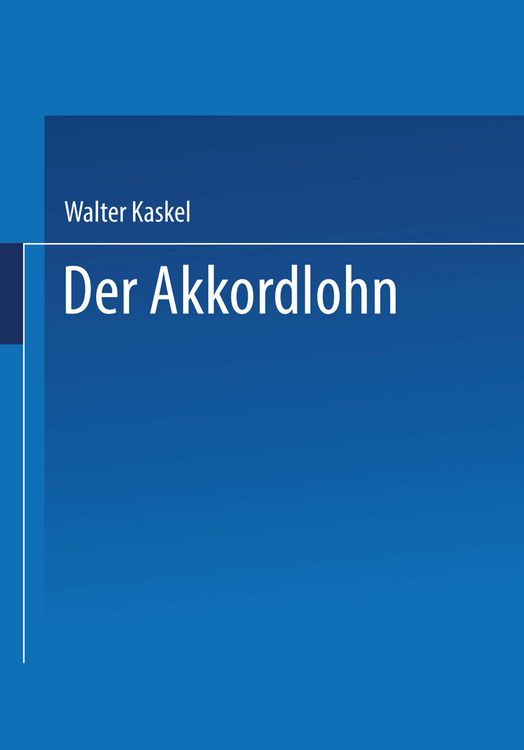 Produktbild: Der Akkordlohn