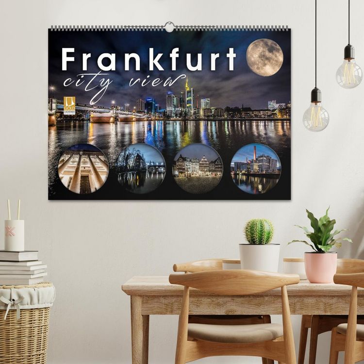 Produktbild: Frankfurt city view (Wandkalender 2026 DIN A2 quer), CALVENDO Monatskalender
