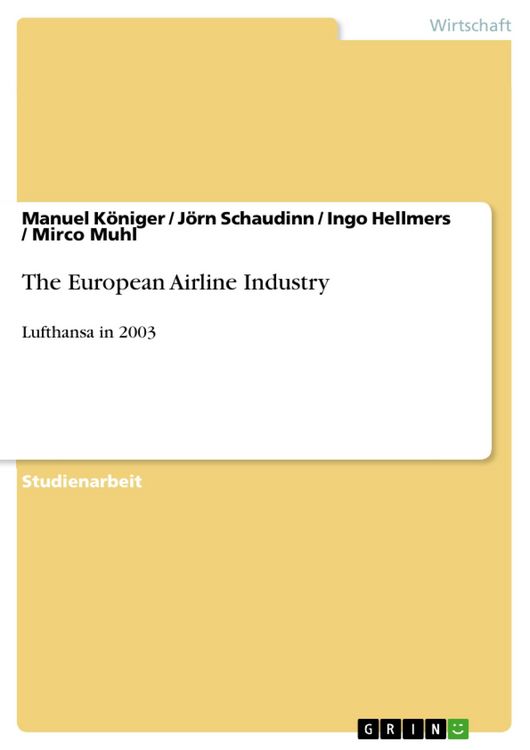 Produktbild: The European Airline Industry
