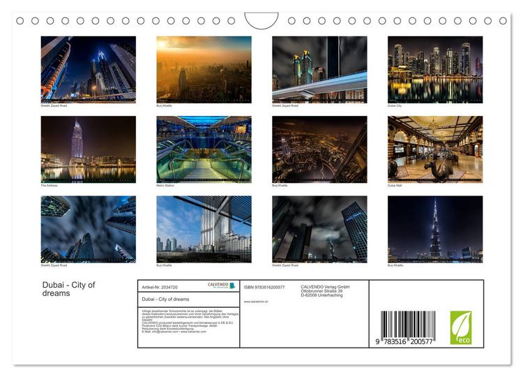 Produktbild: Dubai - City of dreams (Wandkalender 2026 DIN A4 quer), CALVENDO Monatskalender
