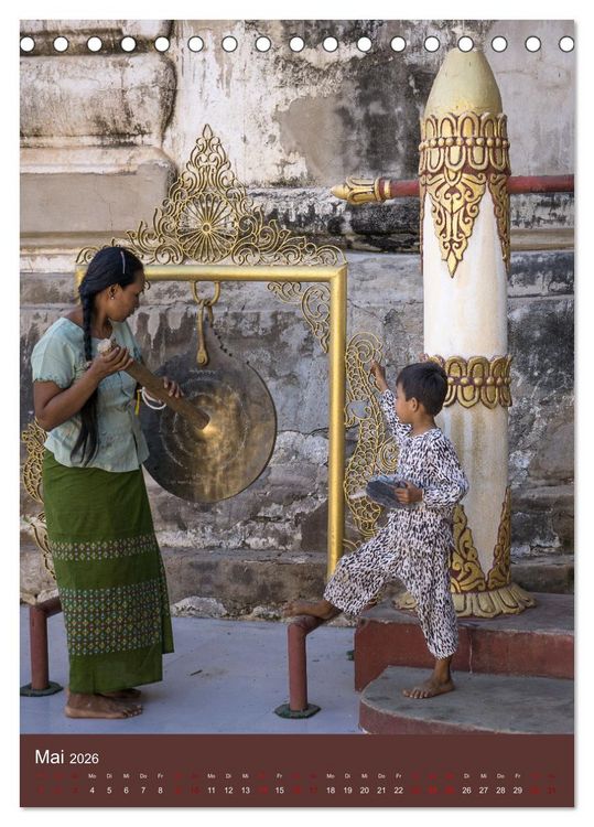 Produktbild: Reise durch Myanmar (Tischkalender 2026 DIN A5 hoch), CALVENDO Monatskalender
