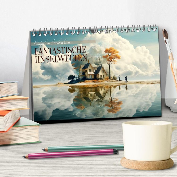 Produktbild: Fantastische Inselwelten (Tischkalender 2026 DIN A5 quer), CALVENDO Monatskalender