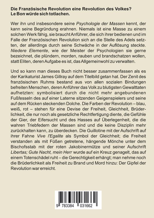 Produktbild: Die Franz&ouml;sische Revolution und die Psychologie der Revolutionen