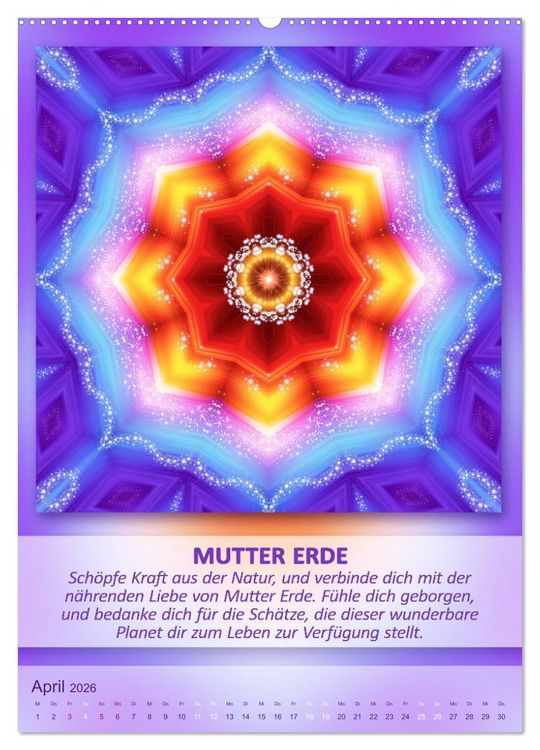 Produktbild: Light Energy Mandalas - Kalender - Vol. 2 (Wandkalender 2026 DIN A2 hoch), CALVENDO Monatskalender