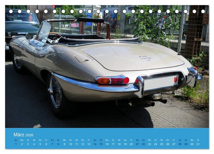 Produktbild: Jaguar E-Type Memorial (Tischkalender 2026 DIN A5 quer), CALVENDO Monatskalender
