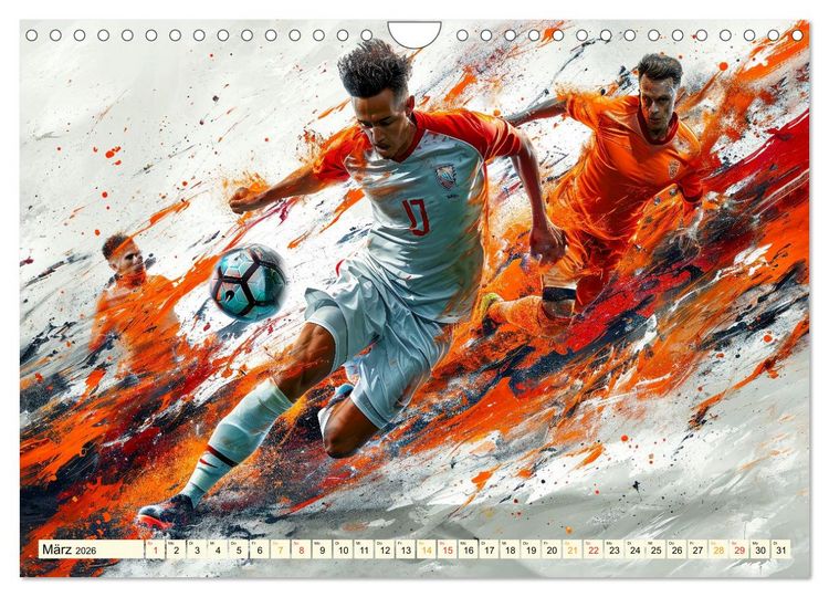 Produktbild: Fu&szlig;ball - alles geben (Wandkalender 2026 DIN A4 quer), CALVENDO Monatskalender