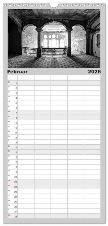 Produktbild: Familienplaner 2026 - Lost Beauty mit 5 Spalten (Wandkalender, 21 x 45 cm) CALVENDO