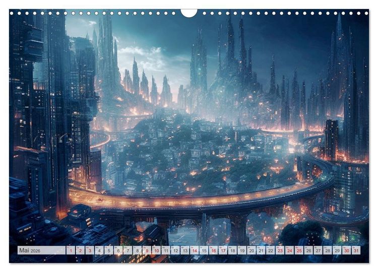 Produktbild: Gigapolis (Wandkalender 2026 DIN A3 quer), CALVENDO Monatskalender