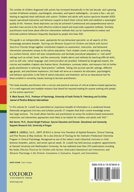 Produktbild: Teaching and Behavior Support for Children and Adults with Autism Spectrum Disorder