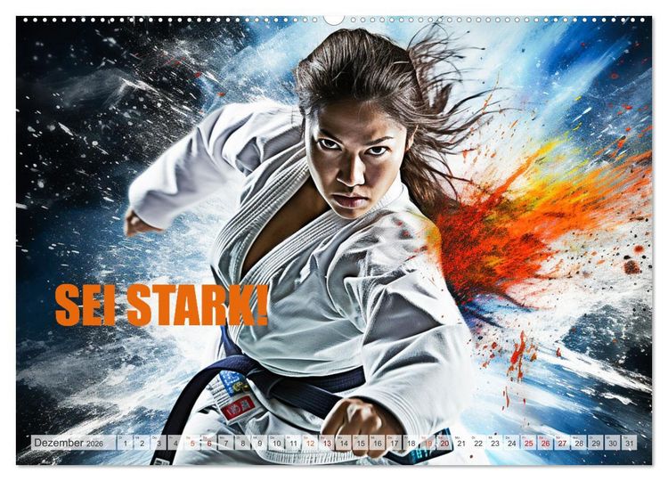 Produktbild: Judo und Motivation (hochwertiger Premium Wandkalender 2026 DIN A2 quer), Kunstdruck in Hochglanz