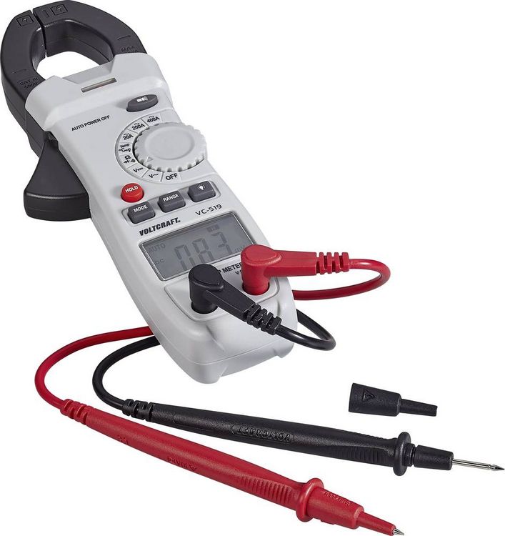 Produktbild: VOLTCRAFT VC-519 Stromzange digital CAT III 600V Anzeige (Counts): 2000