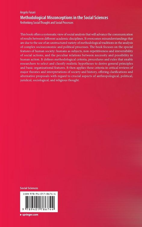 Produktbild: Methodological Misconceptions in the Social Sciences