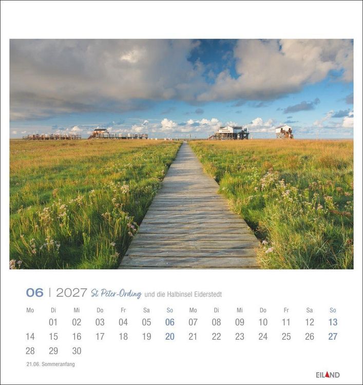 Produktbild: St. Peter-Ording und die Halbinsel Eiderstedt Postkartenkalender 2027 - und die Halbinsel Eiderstedt