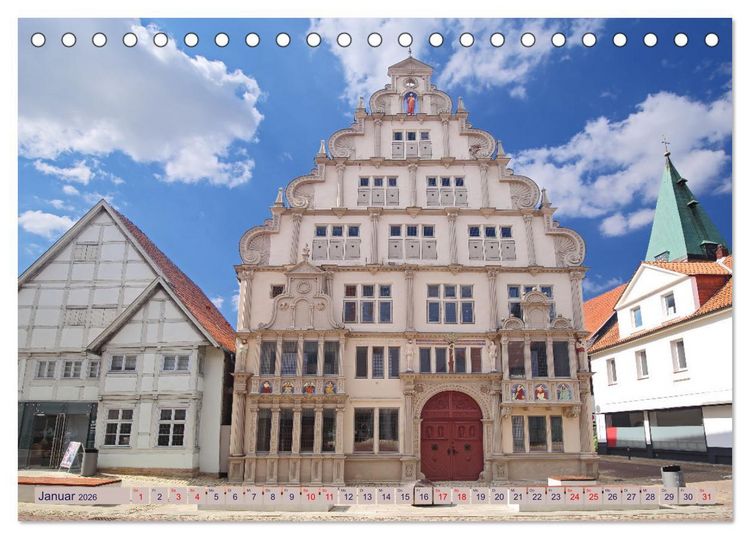 Produktbild: LEMGO - Weserrenaissance und Fachwerkromantik (Tischkalender 2026 DIN A5 quer), CALVENDO Monatskalender