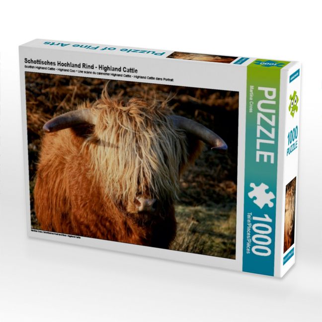 Produktbild: CALVENDO Puzzle Schottisches Hochland Rind - Highland Cattle 1000 Teile Puzzle quer | 1000 Teile Lege-Gr&ouml;&szlig;e 64 &times; 48 cm Foto-Puzzle f&uuml;r gl&uuml;ckliche Stunden