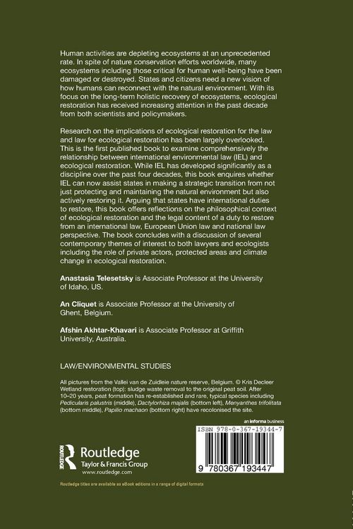 Produktbild: Ecological Restoration in International Environmental Law