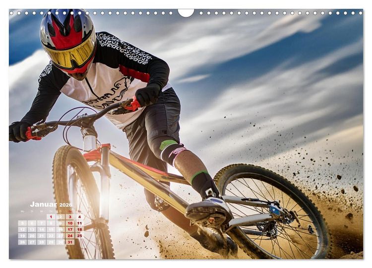 Produktbild: Abfahrtsrausch Downhill Aktion (Wandkalender 2026 DIN A3 quer), CALVENDO Monatskalender