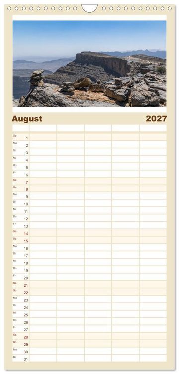 Produktbild: Familienplaner 2027 - Faszinierender Oman mit 5 Spalten (Wandkalender, 21 x 45 cm) CALVENDO