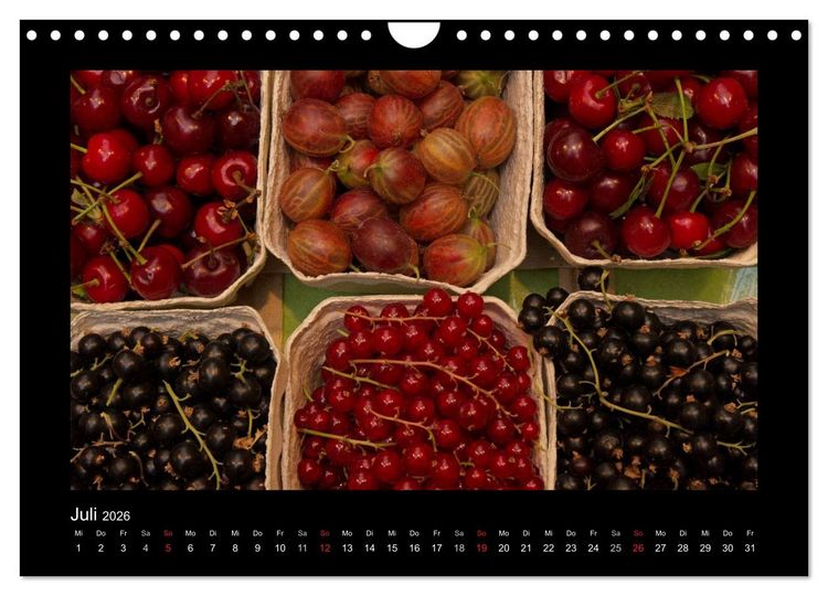 Produktbild: essbar &ndash; Buntes Obst und Gem&uuml;se (Wandkalender 2026 DIN A4 quer), CALVENDO Monatskalender