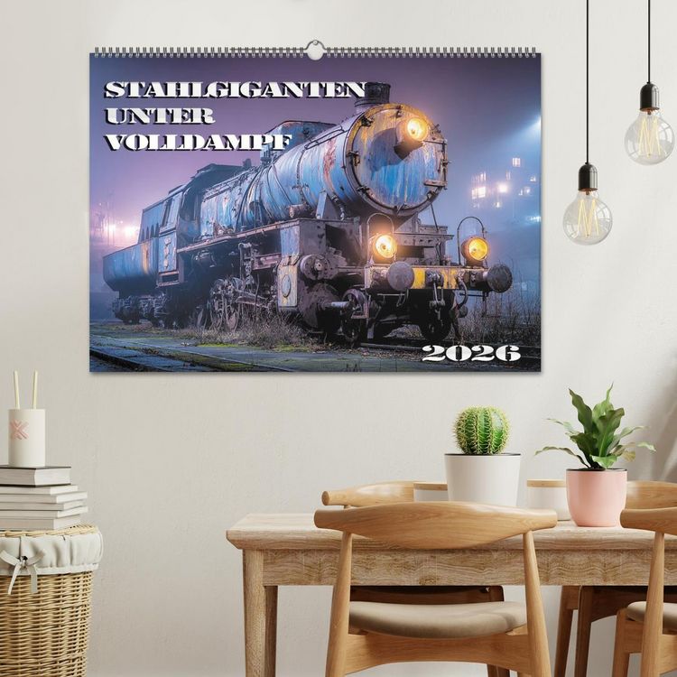 Produktbild: Stahlgiganten unter Dampf (Wandkalender 2026 DIN A2 quer), CALVENDO Monatskalender