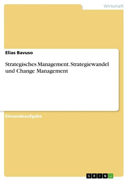 Produktbild: Strategisches Management. Strategiewandel und Change Management