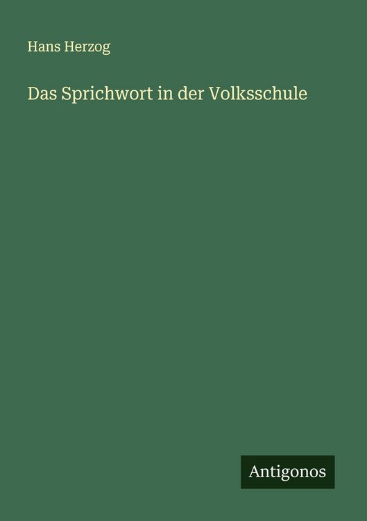 Produktbild: Das Sprichwort in der Volksschule