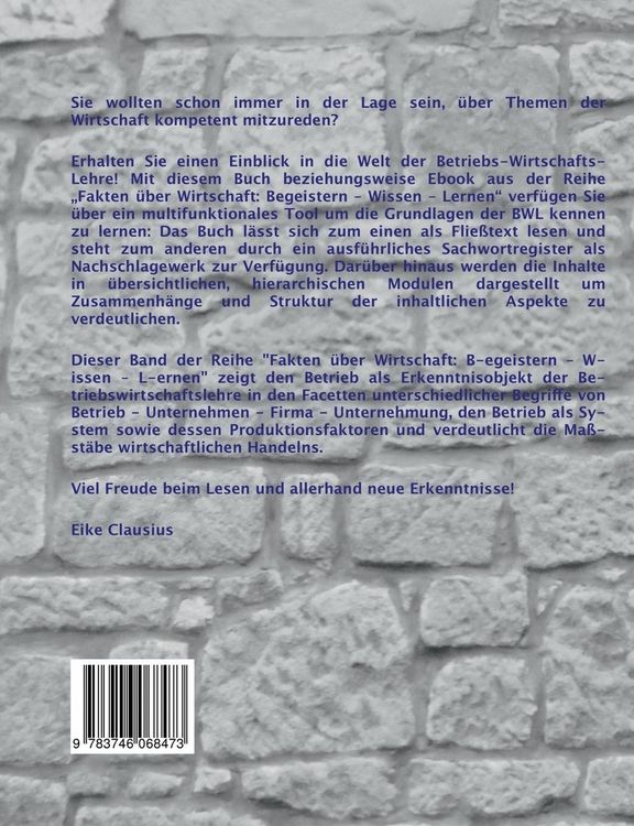 Produktbild: Fakten &uuml;ber Wirtschaft - Band 3 - Betriebswirtschaftslehre -
