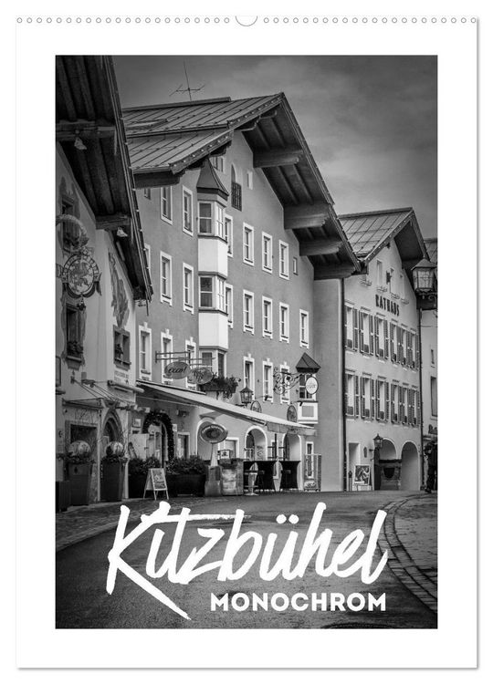 Produktbild: Kitzb&uuml;hel Monochrom (Wandkalender 2026 DIN A2 hoch), CALVENDO Monatskalender