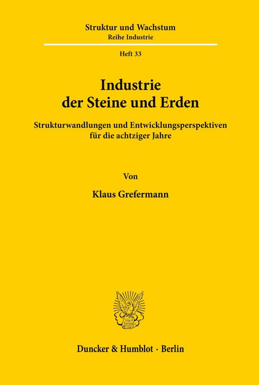 Produktbild: Industrie der Steine und Erden.