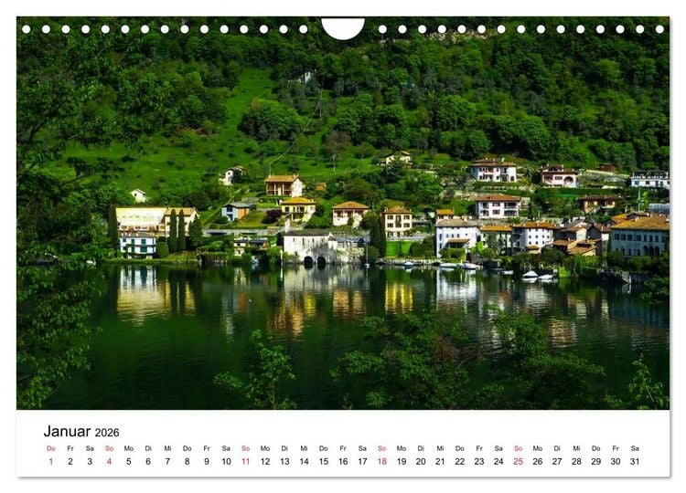 Produktbild: Impressionen vom Comer See (Wandkalender 2026 DIN A4 quer), CALVENDO Monatskalender