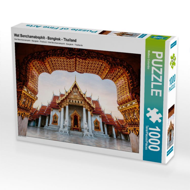 Produktbild: CALVENDO Puzzle Wat Benchamabophit - Bangkok - Thailand 1000 Teile Lege-Gr&ouml;&szlig;e 640 x 480 cm Foto-Puzzle Bild von Matteo Colombo