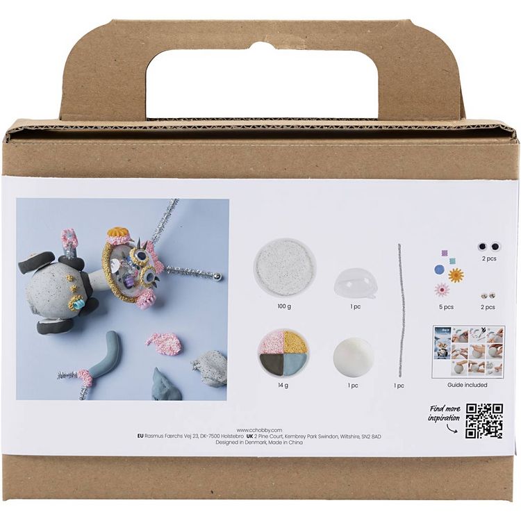Produktbild: Creativ Company Mini Kreativ Set Modellieren, Roboter, Grau, Pink