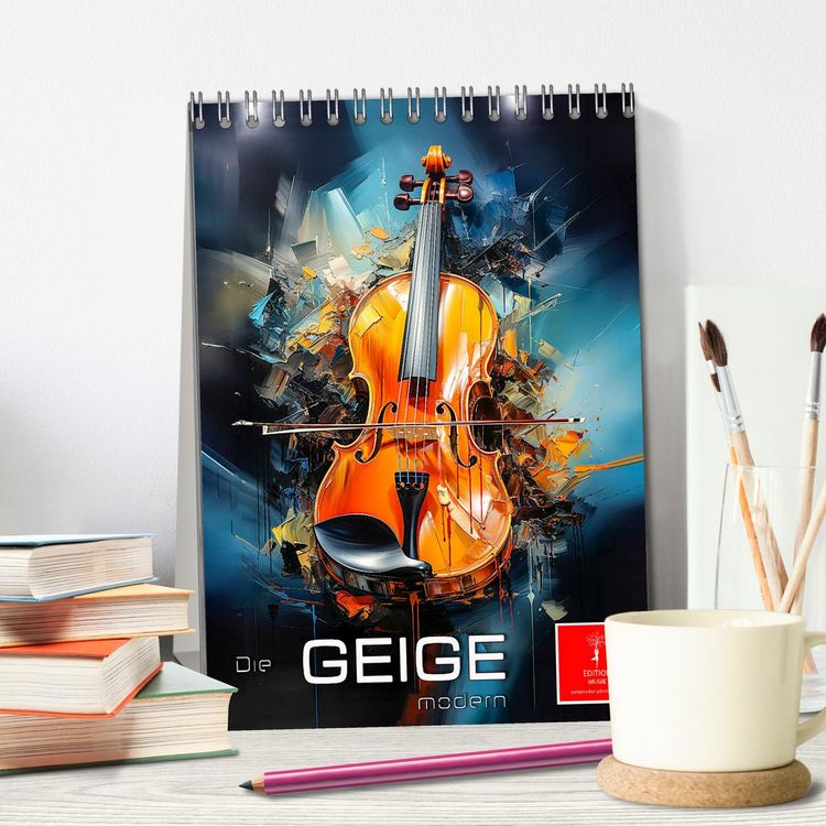 Produktbild: Die Geige modern (Tischkalender 2026 DIN A5 hoch), CALVENDO Monatskalender