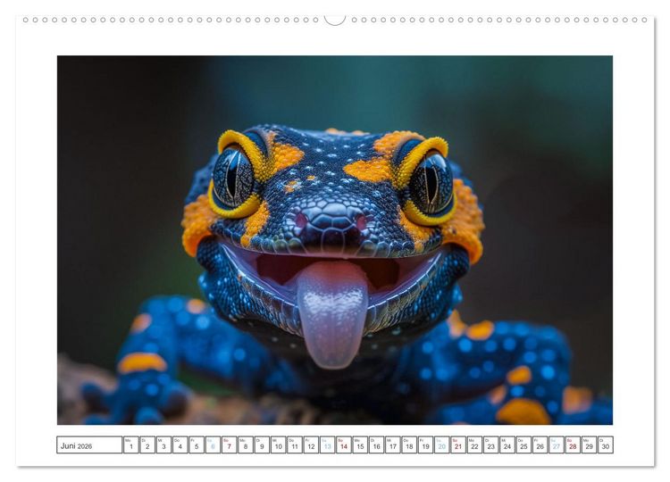 Produktbild: Kleine Echsen haben Spass (Wandkalender 2026 DIN A2 quer), CALVENDO Monatskalender