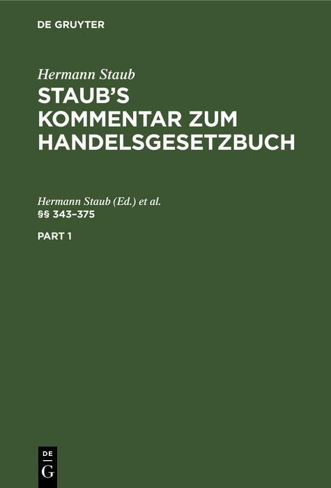 Produktbild: &sect;&sect; 343-375