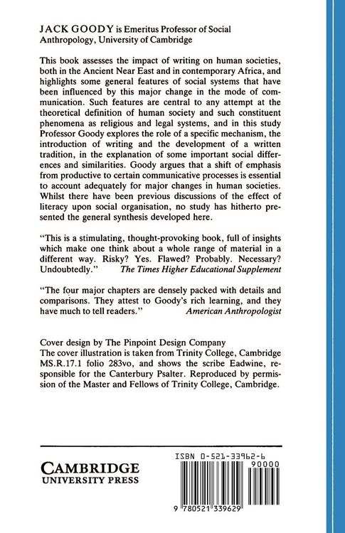 Produktbild: The Logic of Writing and the Organization of Society