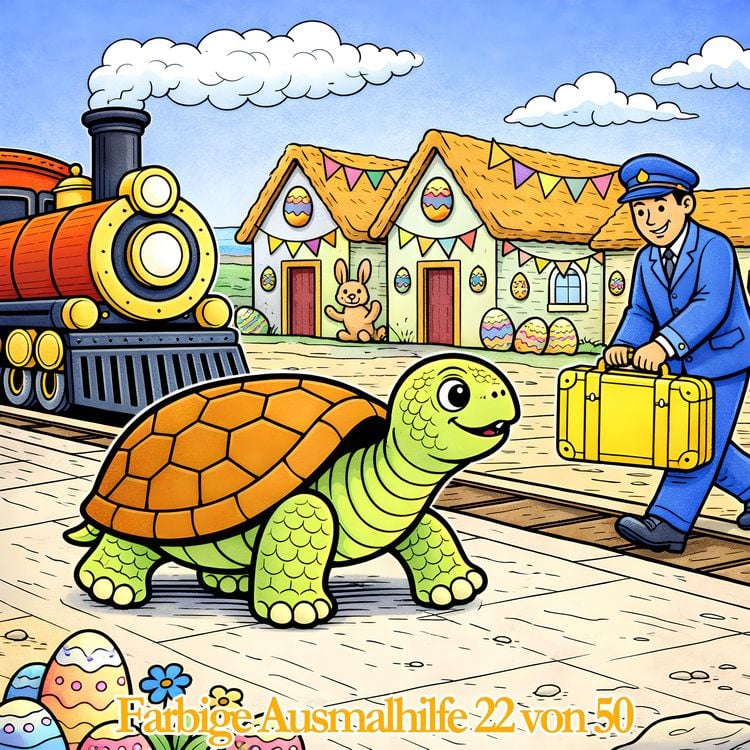 Produktbild: Die Schildkr&ouml;te Harriet besucht das Osterland | Kinder-Malbuch