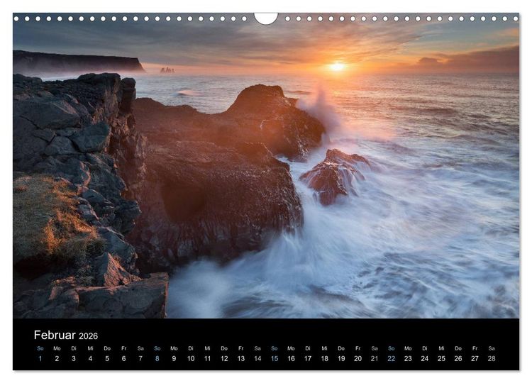 Produktbild: Traumziel Island 2026 (Wandkalender 2026 DIN A3 quer), CALVENDO Monatskalender