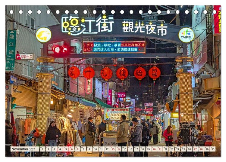 Produktbild: Taipeh &ndash; Tradition trifft Moderne (Tischkalender 2027 DIN A5 quer), CALVENDO Monatskalender