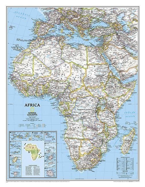 Produktbild: National Geographic Africa Wall Map - Classic (24 X 30.75 In)