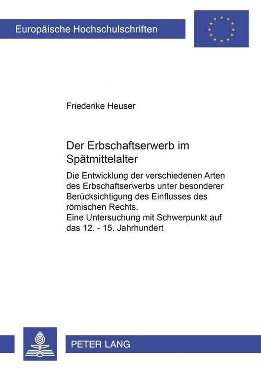 Produktbild: Der Erbschaftserwerb im Sp&auml;tmittelalter