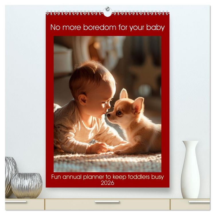 Produktbild: No more boredom for your baby (High Quality Premium Wall Calendar 2026 DIN A2 portrait),CALVENDO 12 Month Wall Calendar