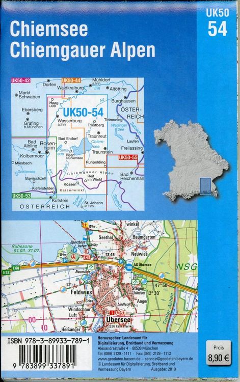 Produktbild: UK50-54 Chiemsee, Chiemgauer Alpen