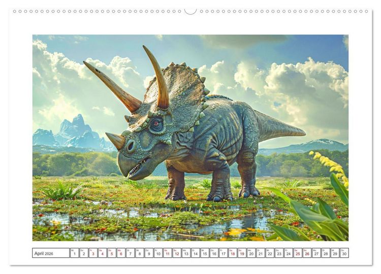Produktbild: Vergessene Wunder - Ein Jahr mit ausgestorbenen Tieren (Wandkalender 2026 DIN A2 quer), CALVENDO Monatskalender