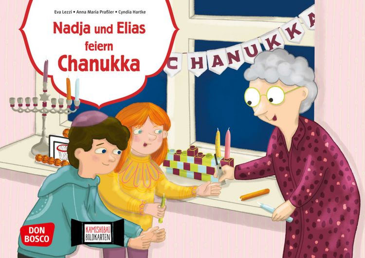 Produktbild: Nadja und Elias feiern Chanukka. Kamishibai Bildkartenset