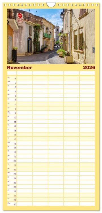 Produktbild: Familienplaner 2026 - Marseillan - Schmuckst&uuml;ck am Bassin de Thau mit 5 Spalten (Wandkalender, 21 x 45 cm) CALVENDO