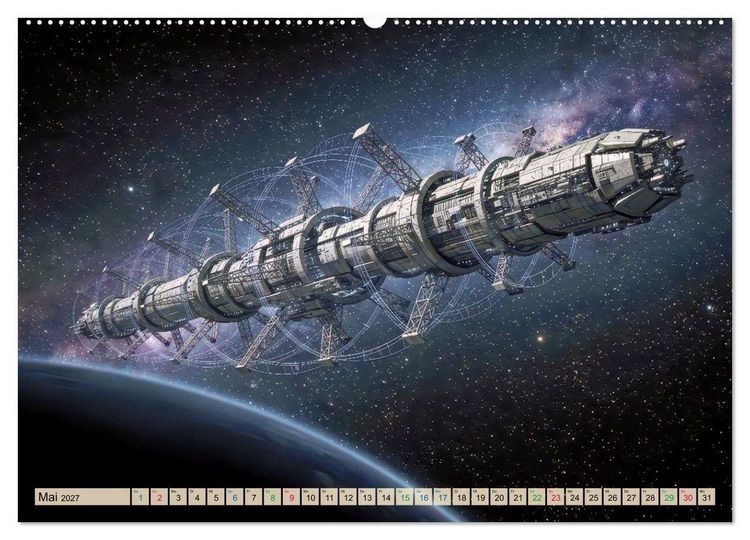 Produktbild: Gravitations-Raumschiffe (Wandkalender 2027 DIN A2 quer), CALVENDO Monatskalender